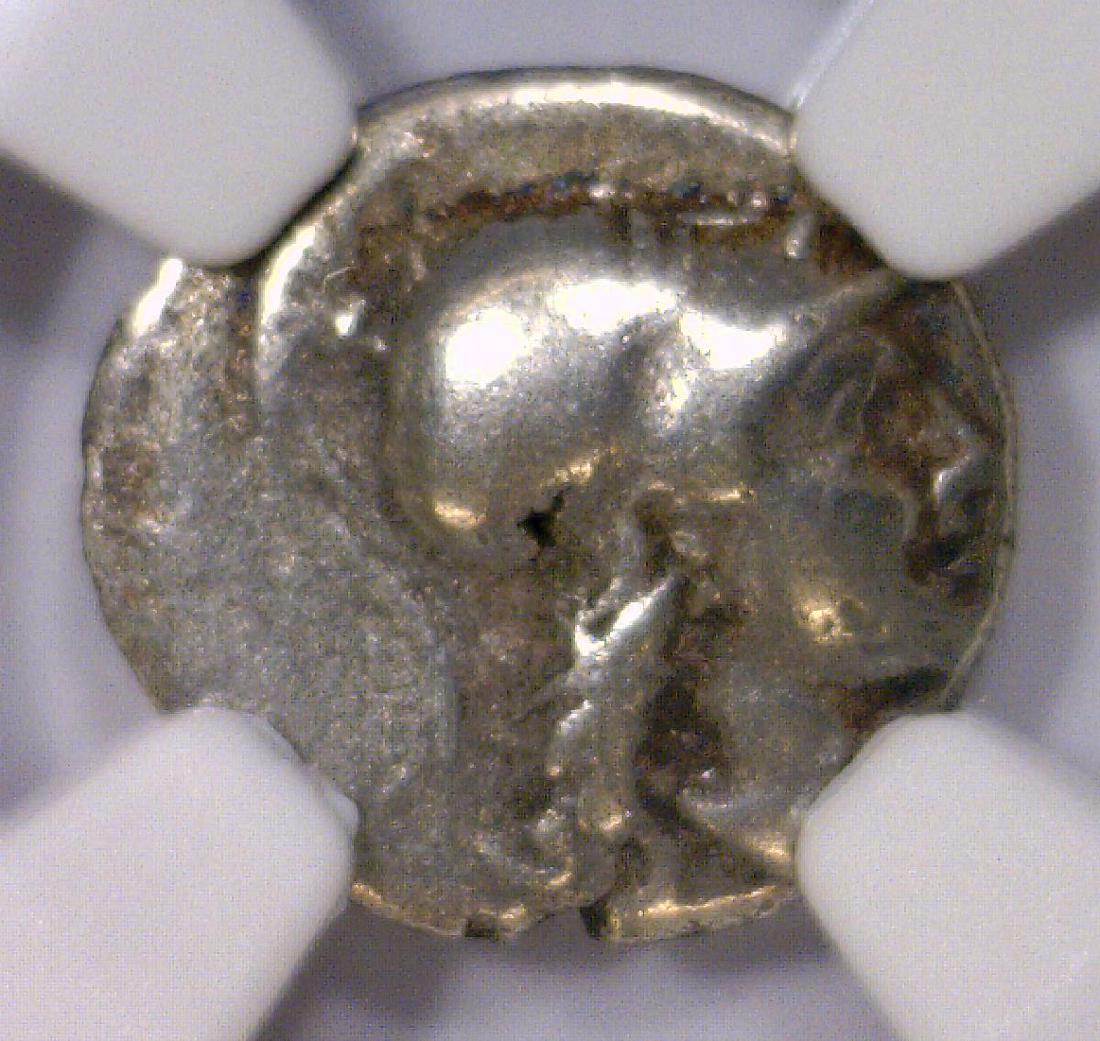 Caria Caunus 166 BC AR Hemidrachm NGC Fine F: Caria Caunus 166 BC AR Hemidrachm NGC Fine F. Please note, as with all ancients authenticated/graded by NGC, the NGC Guarantee does not apply.