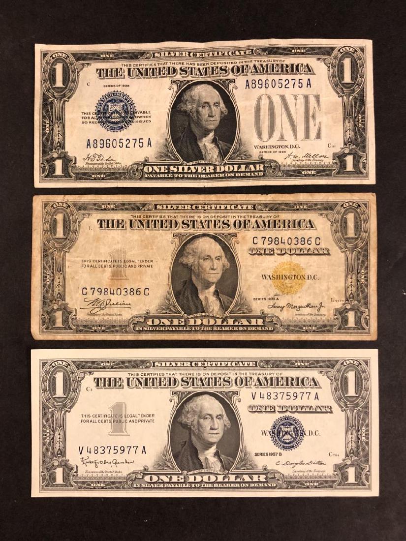 Trio of $1 Silver Certificates Funnyback N Africa (1 of 2)