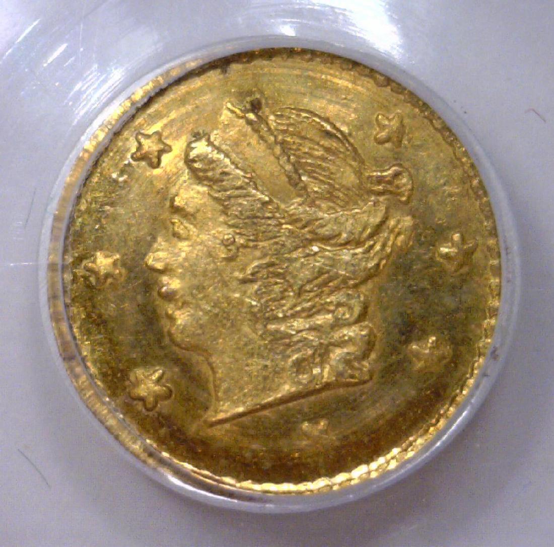 1870 25c California Fractional Gold 808 PCGS MS63 (1 of 3)