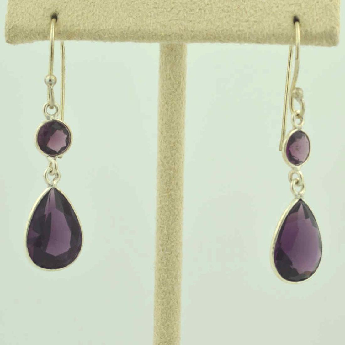 sterling Silver Amethyst Earrings (1 of 3)
