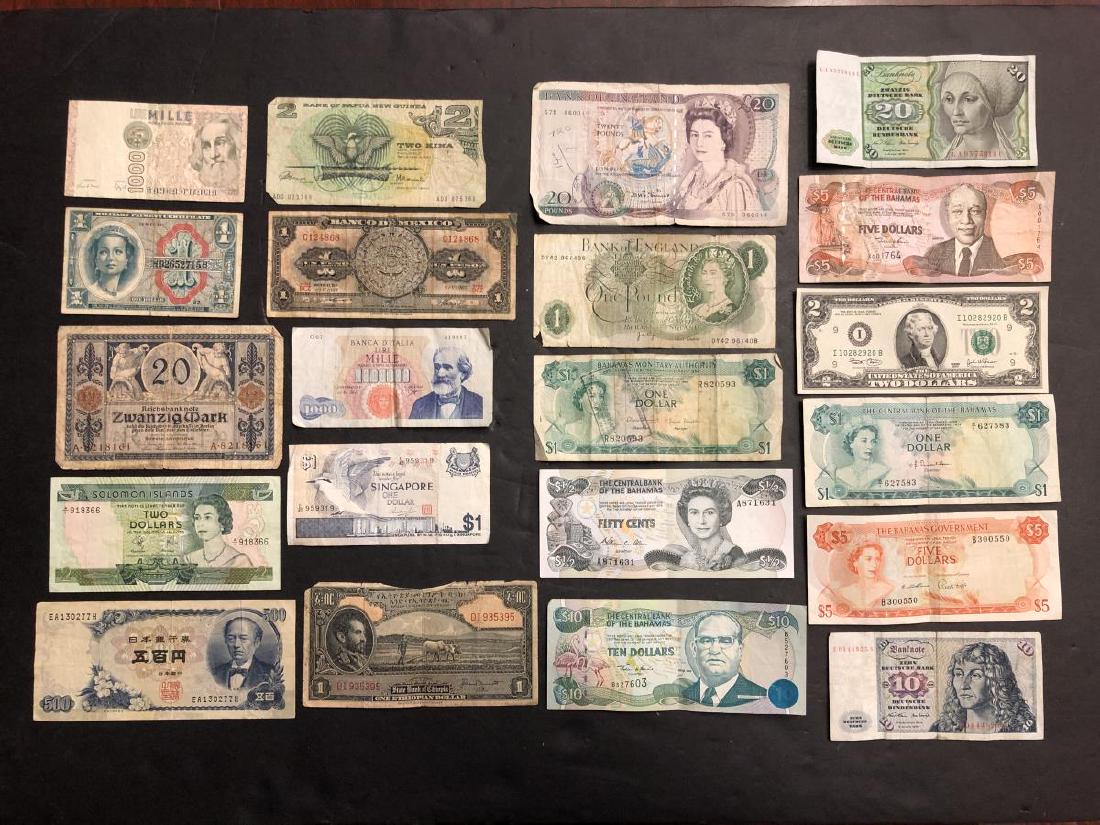 Eclectic Group of 20 World Foreign Currency Notes (1 of 6)