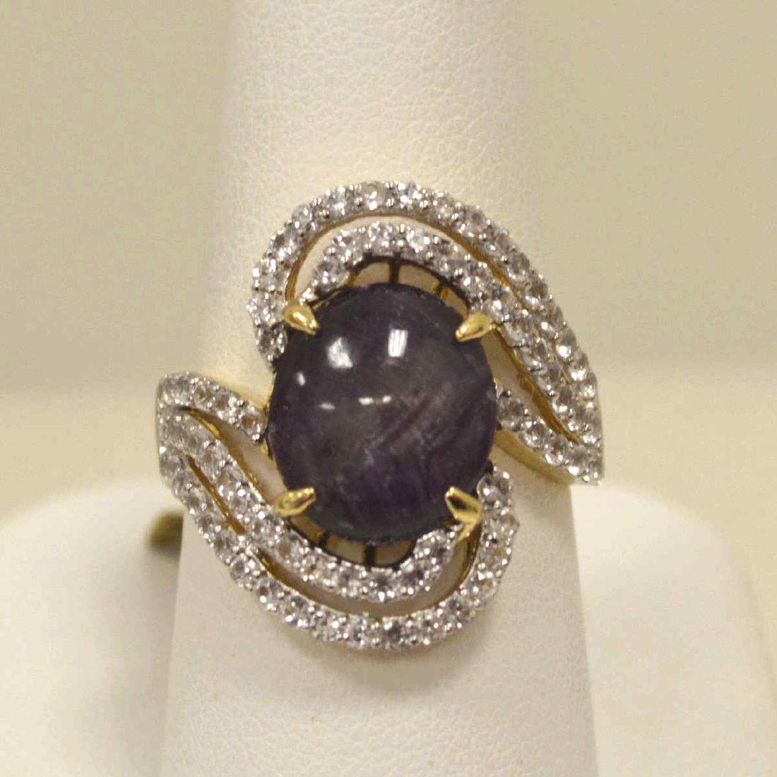 Sterling Silver ruby and sapphire ring (1 of 6)