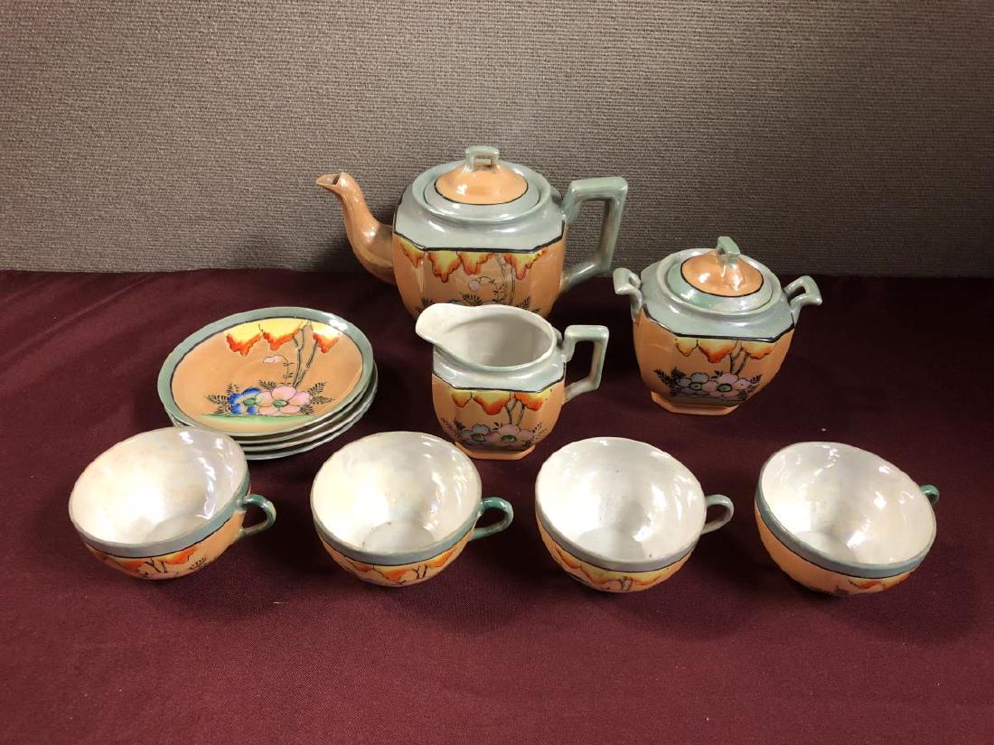 11 Pieces of Vintage Lusterware Tea Set Japan