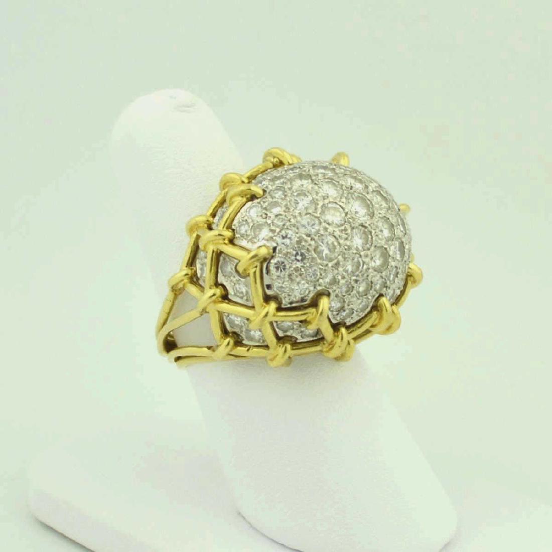 18kt two tone diamond pave dome ring (1 of 6)