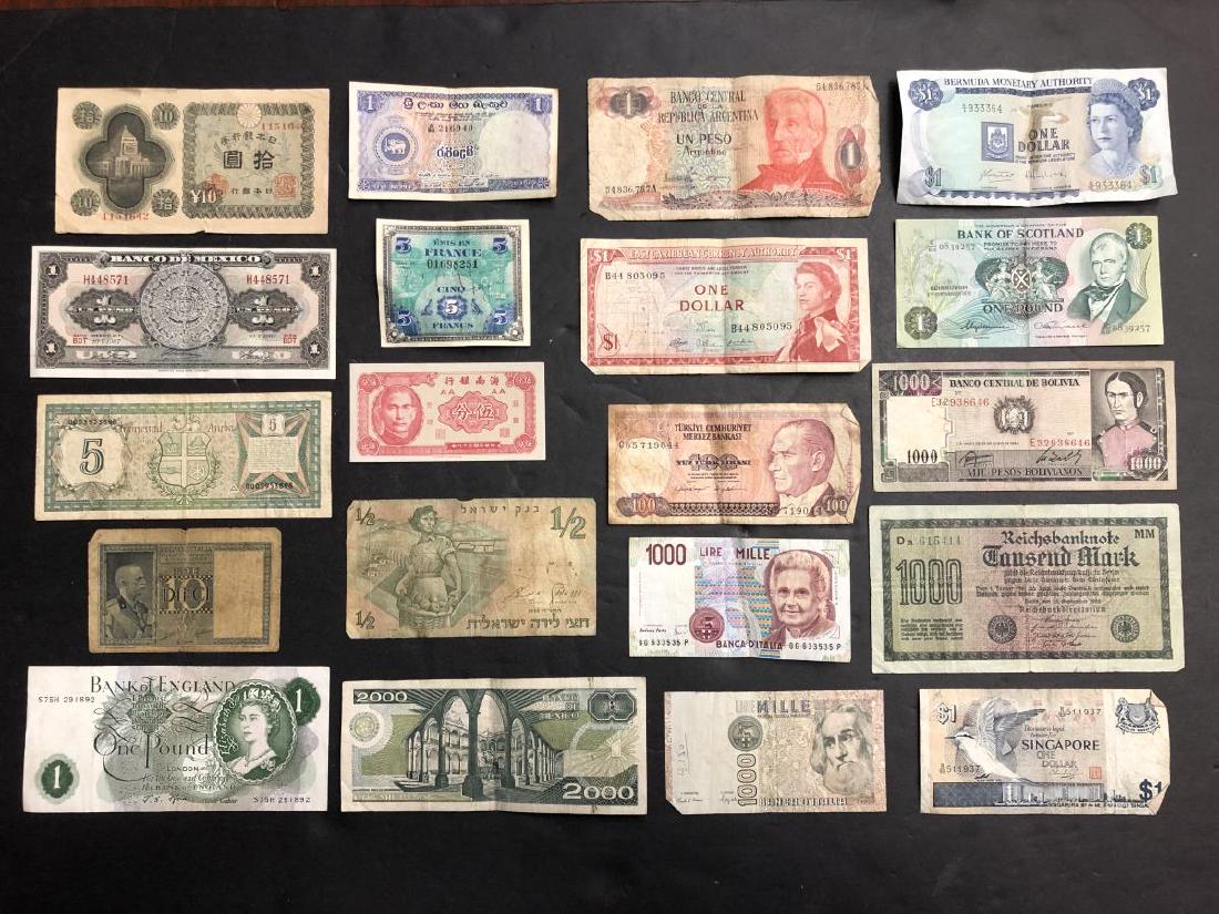 Lot of 20 Different World Currency Notes (1 of 5)