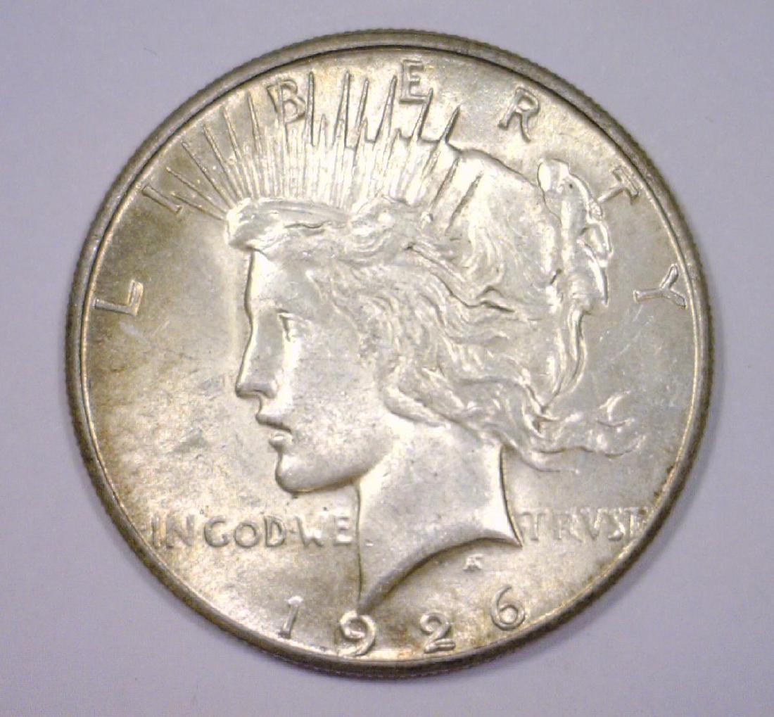 1926-S Peace Silver Dollar Uncirculated BU (1 of 2)