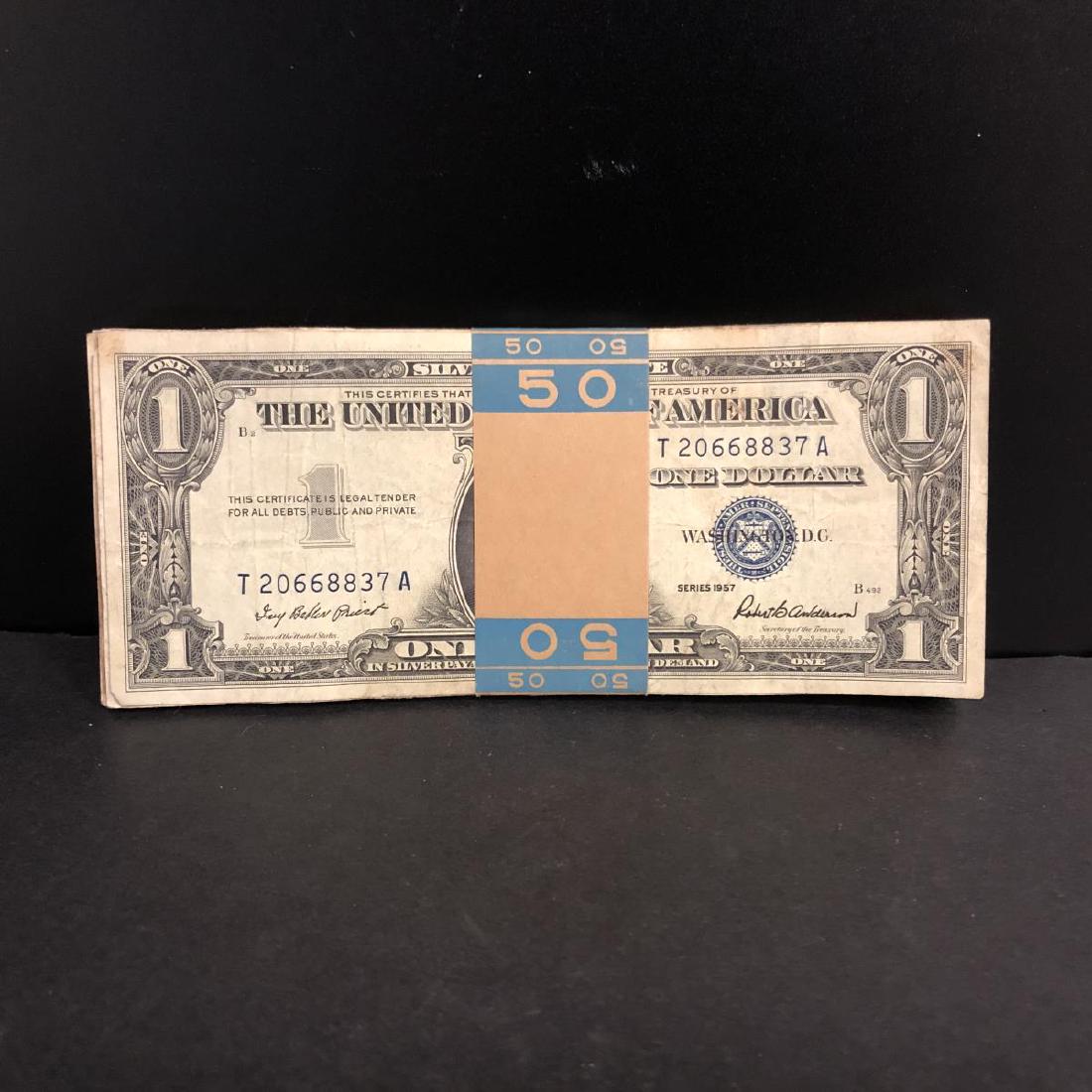 Pack of 50 1935 & 1957 $1 Silver Certificates (1 of 1)
