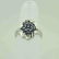14kt w/g sapphire cluster ring