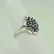 14kt w/g sapphire cluster ring - 2