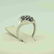 14kt w/g sapphire cluster ring - 4