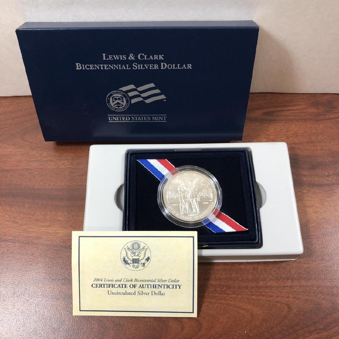 2004 Lewis & Clark Silver BU UNC Commem. $1 (1 of 3)
