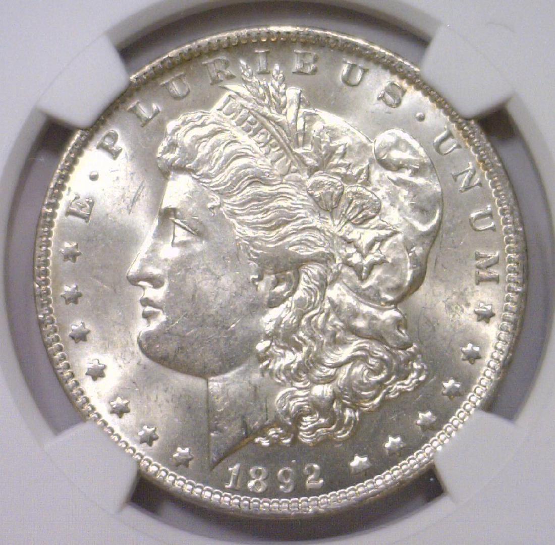 1892 Morgan Silver Dollar NGC MS61 (1 of 3)
