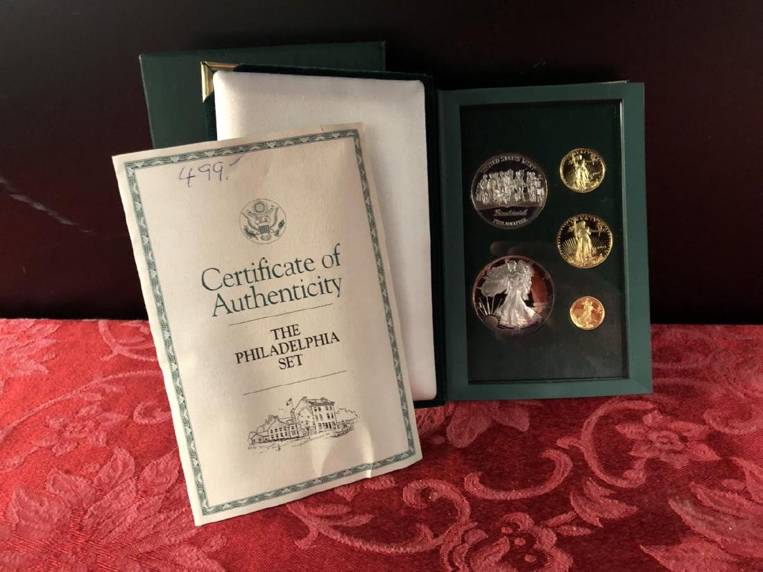 1993 Philadelphia Set 4pc Silver & Gold Eagles (1 of 4)