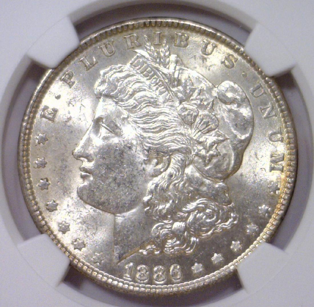 1886 Morgan Silver Dollar NGC MS62 (1 of 3)