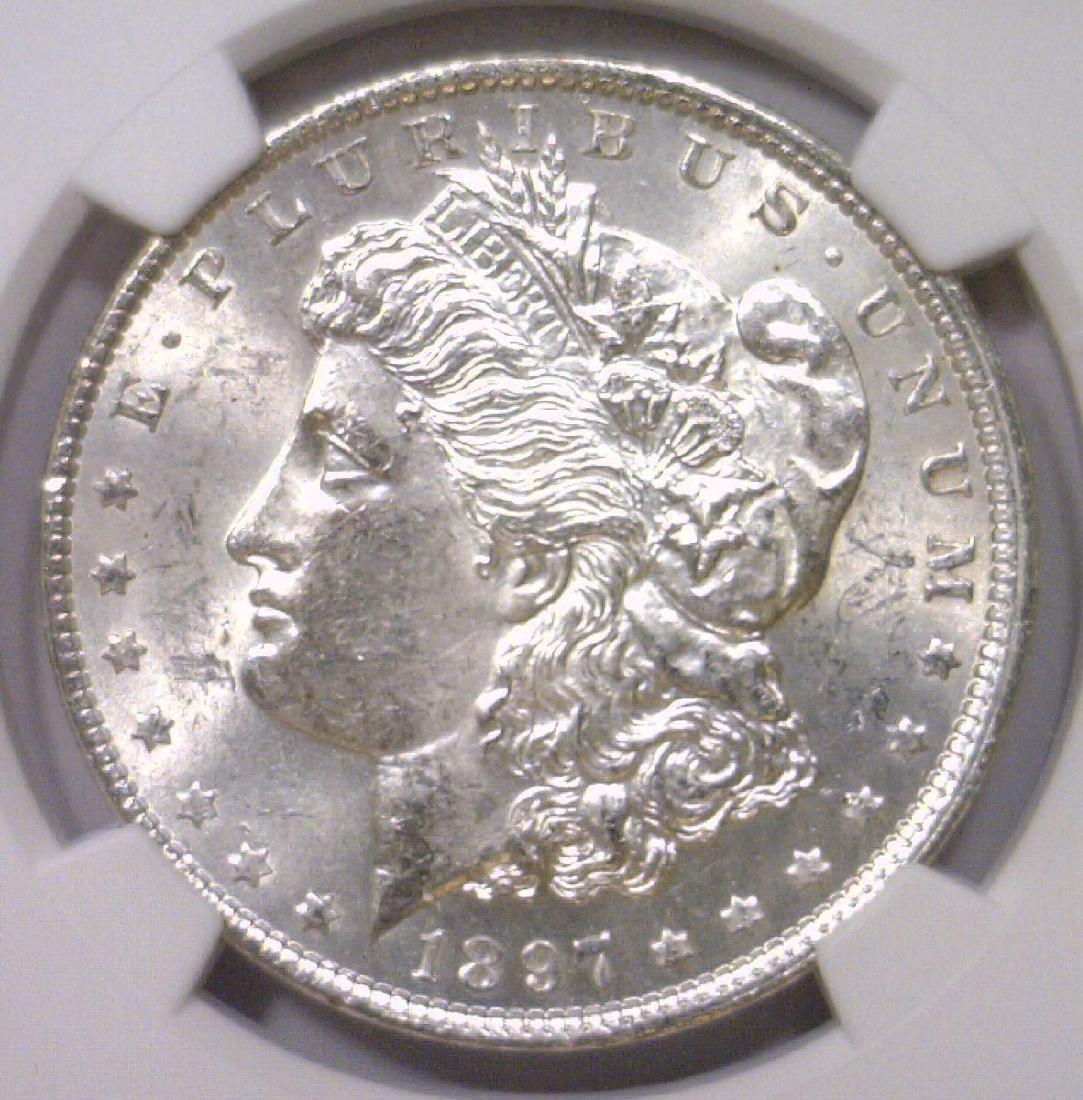 1897 Morgan Silver Dollar NGC MS62 (1 of 3)