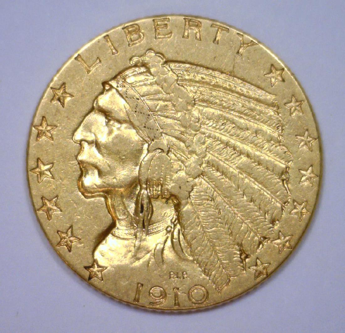 1910 $5 Indian Gold Half Eagle XF+ (1 of 2)