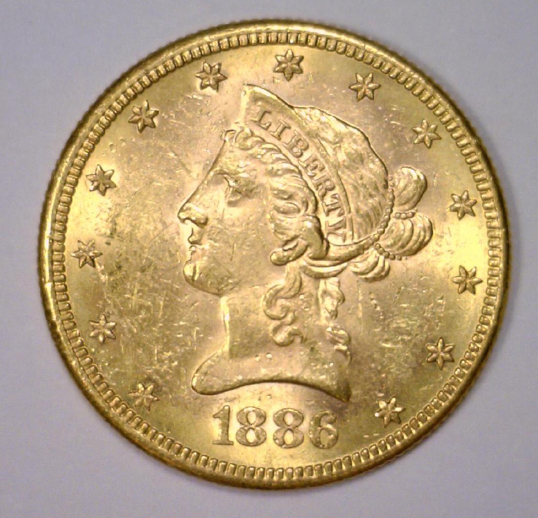 1886-S $10 Liberty Gold Eagle Uncirculated BU (1 of 2)