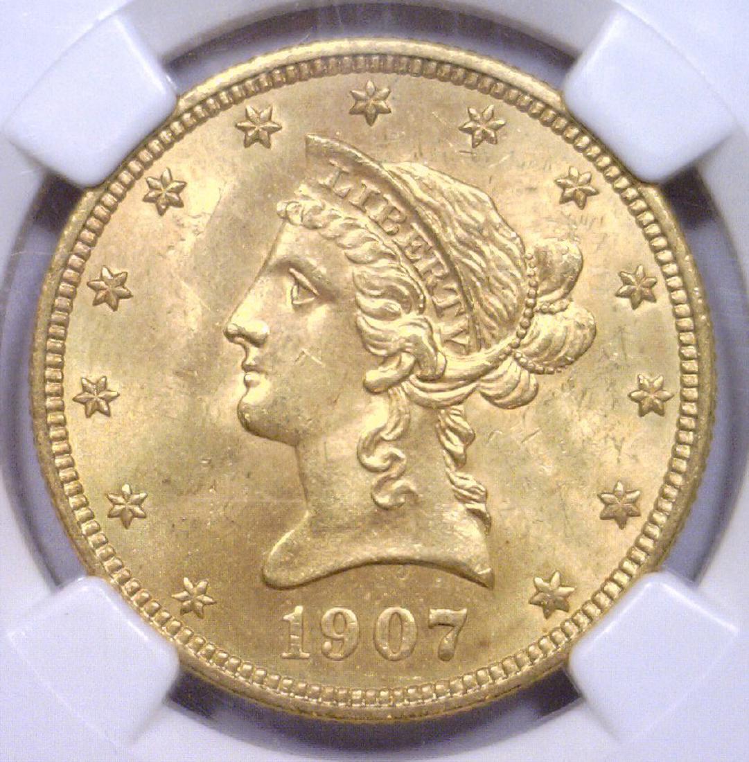 1907 $10 Liberty Head Gold Eagle NGC MS64 (1 of 3)