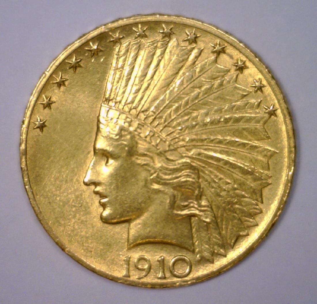 1910 $10 Indian Gold Eagle Extra Fine XF (1 of 2)