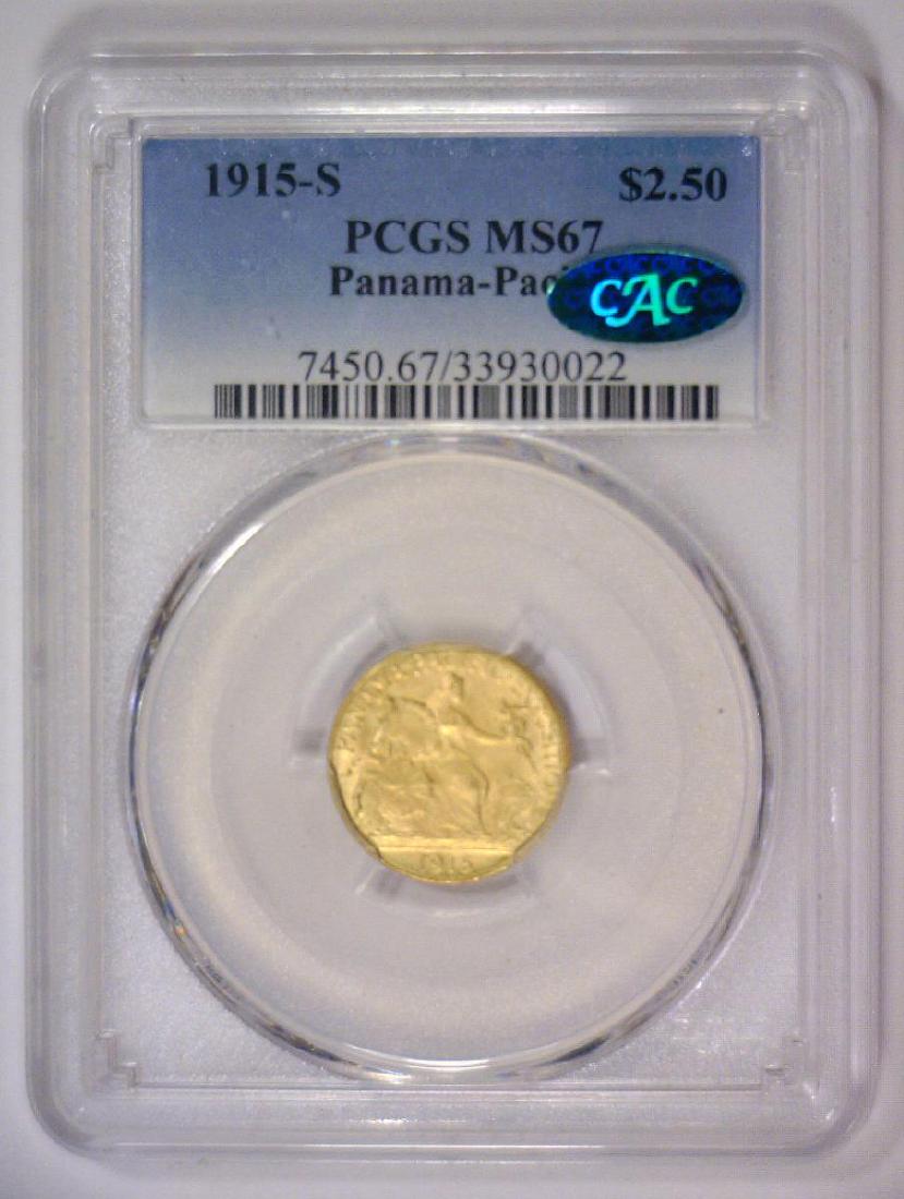 1915-S Panama-Pacific $2.5 Gold PCGS MS67 CAC (1 of 3)