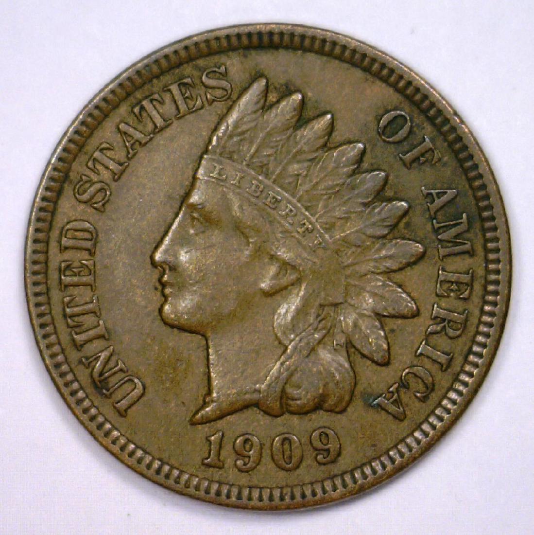 1909 Indian Head Cent Extra Fine XF (1 of 2)