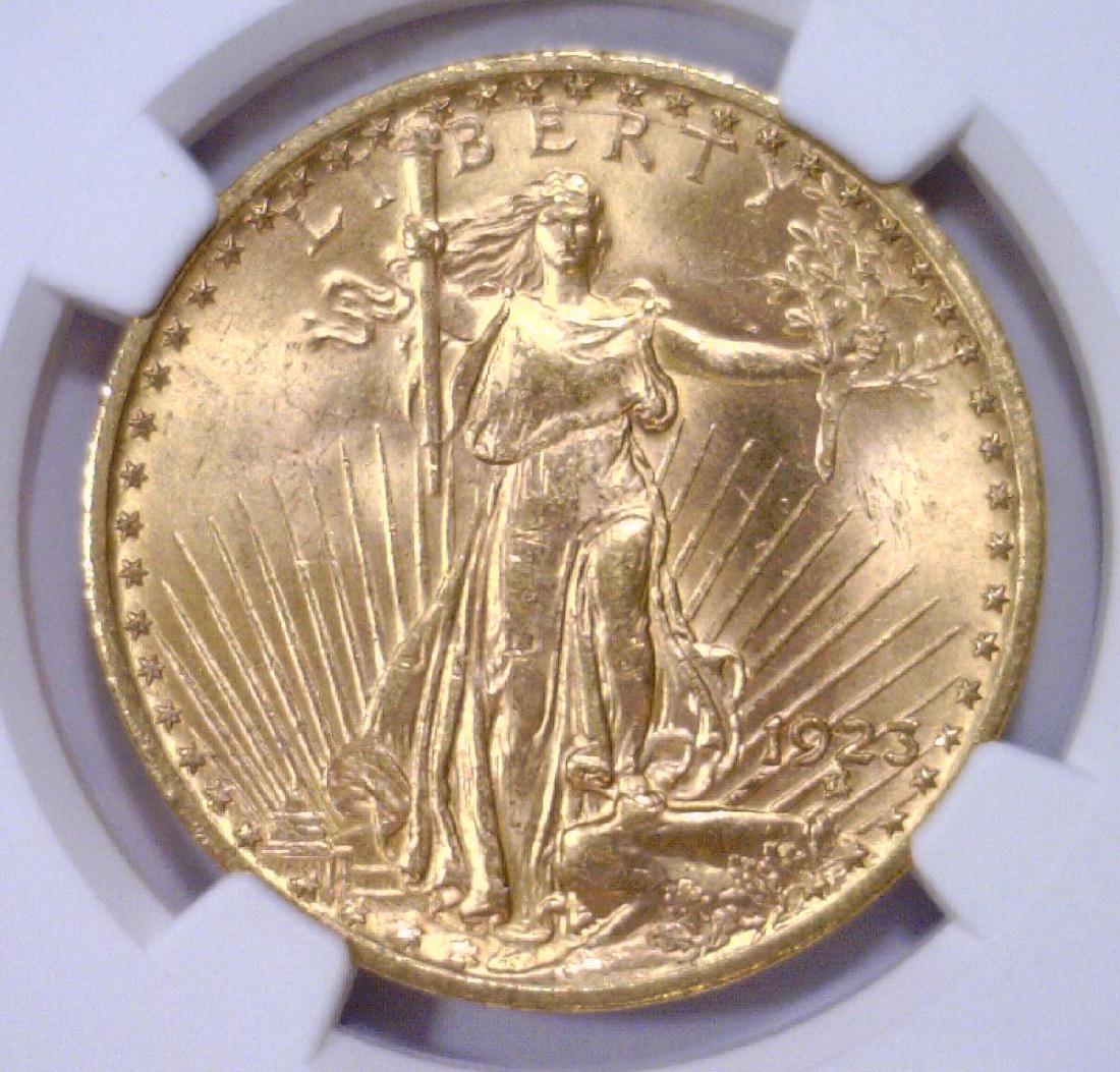 1923 $20 St. Gaudens Gold Double Eagle NGC MS63 (1 of 3)