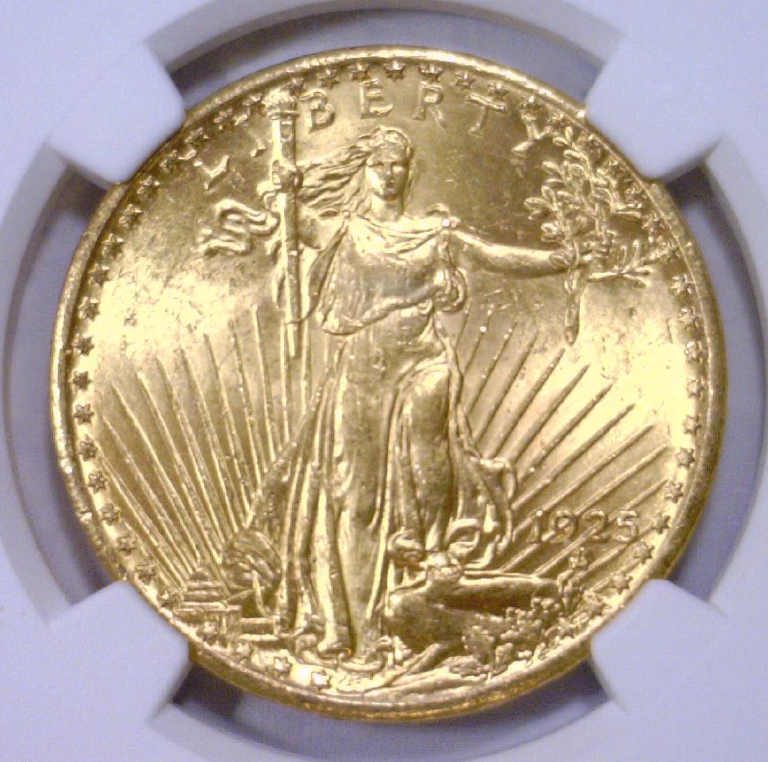 1925 $20 St. Gaudens Gold Double Eagle NGC MS62 (1 of 3)