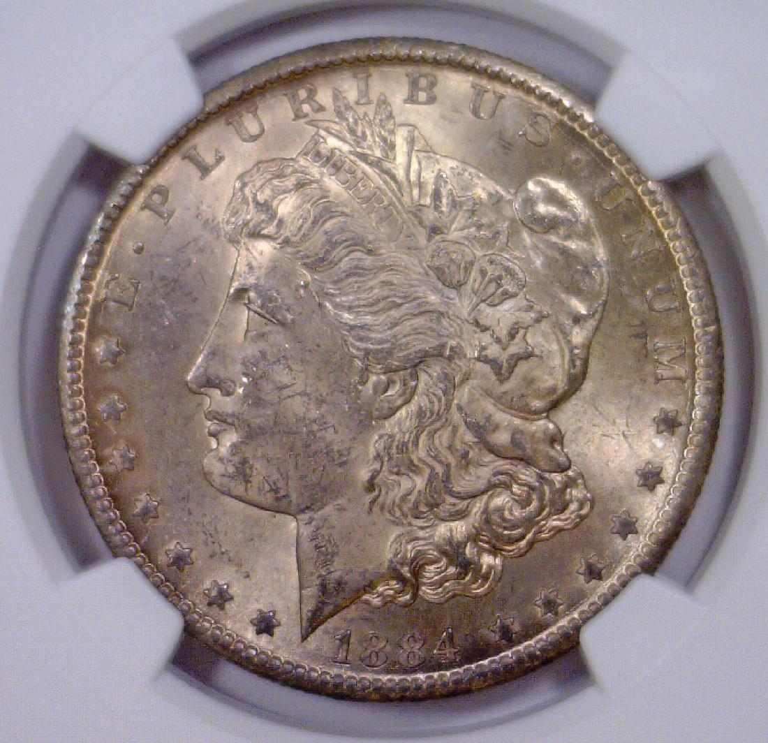 1884-CC Morgan Silver $1 Carson City NGC MS63 (1 of 3)