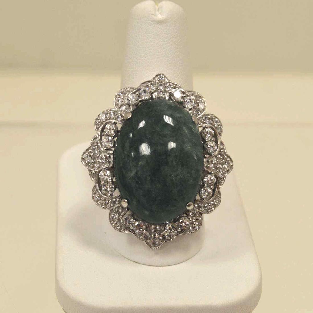 Sterling Silver emerald and sapphire ring (1 of 3)
