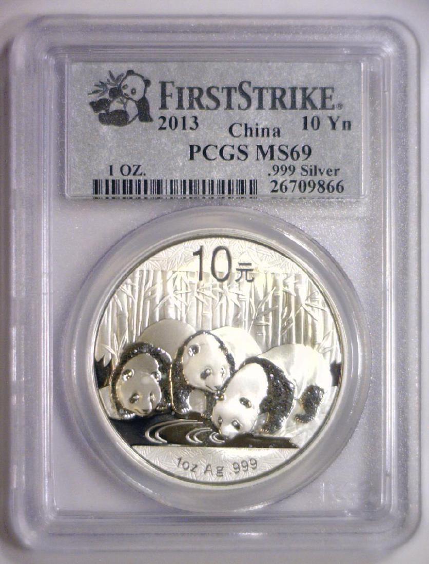 2013 Silver 10Yn Panda China FirstStrike PCGS MS69 (1 of 2)