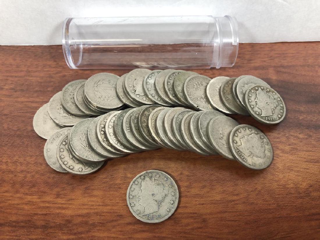Roll of 40 Liberty V Nickels incl. 1st Year 1883 (1 of 3)
