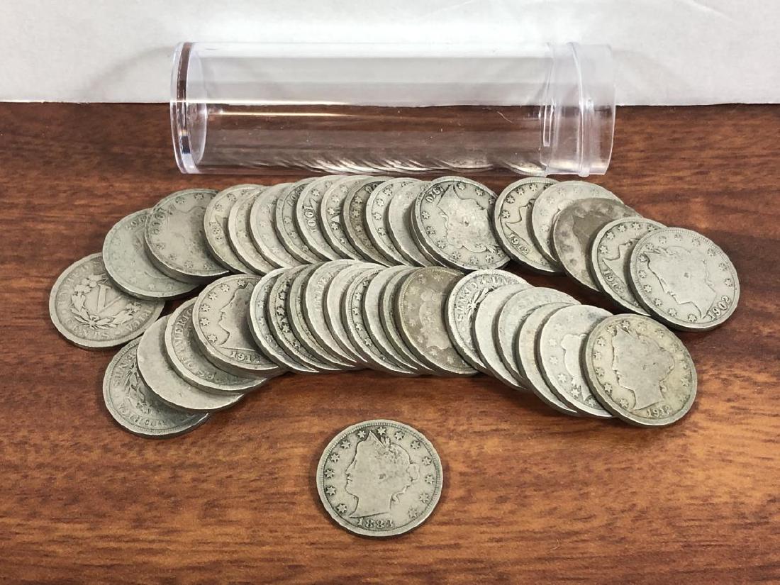 Roll of 40 Liberty V Nickels incl. 1st Year 1883 (1 of 3)