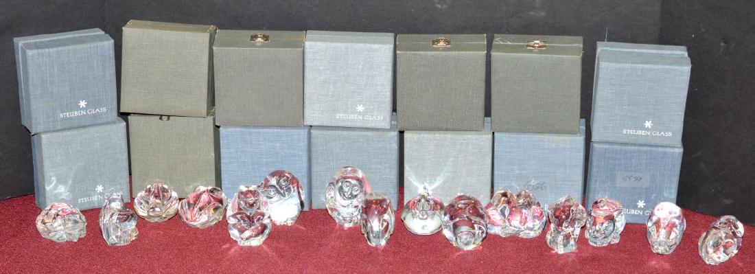 Steuben Glass Animals Lot of 15 with Boxes (1 of 6)