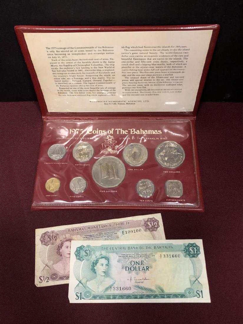1975 Coins of the Bahamas Specimen Set + Notes (1 of 5)