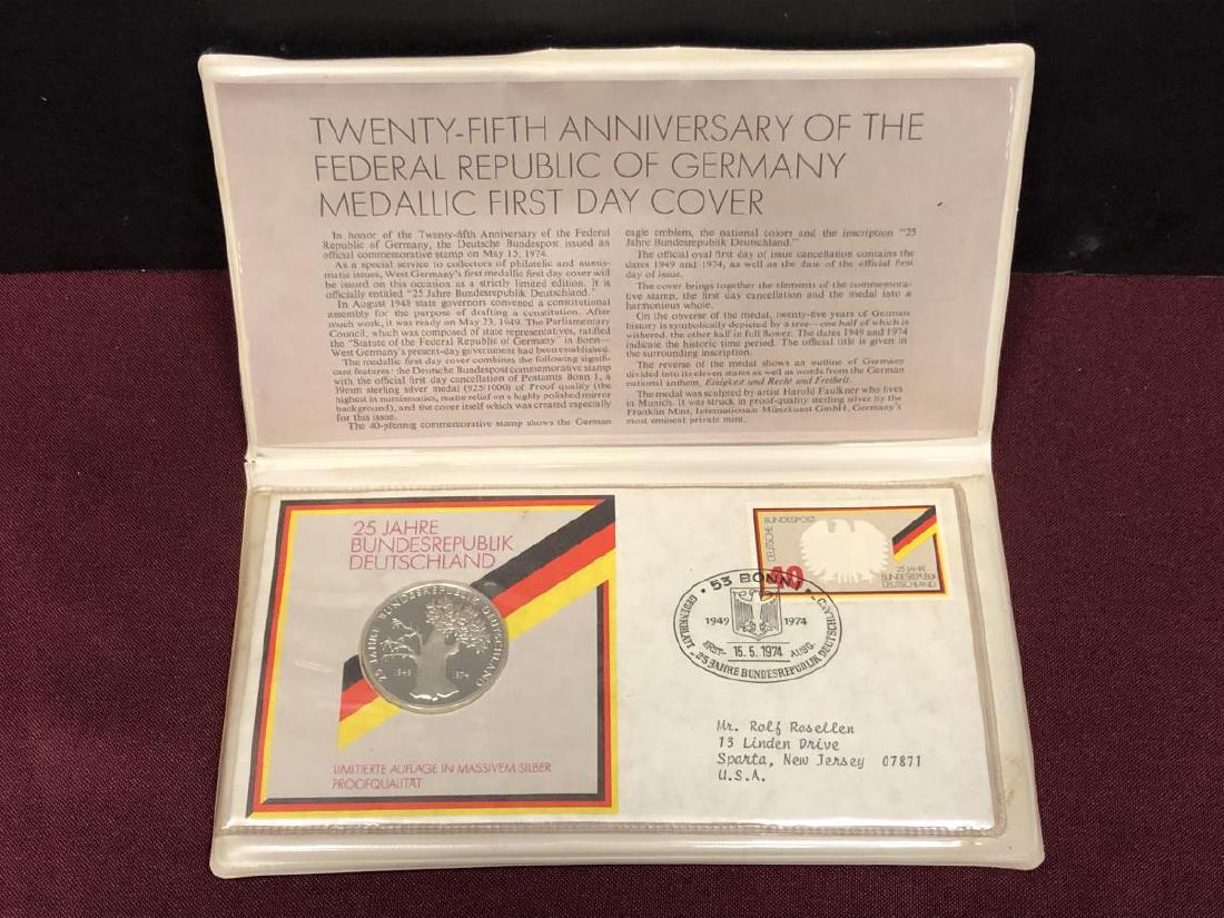 German Republic 25th Silver Coin First Day Cover (1 of 5)