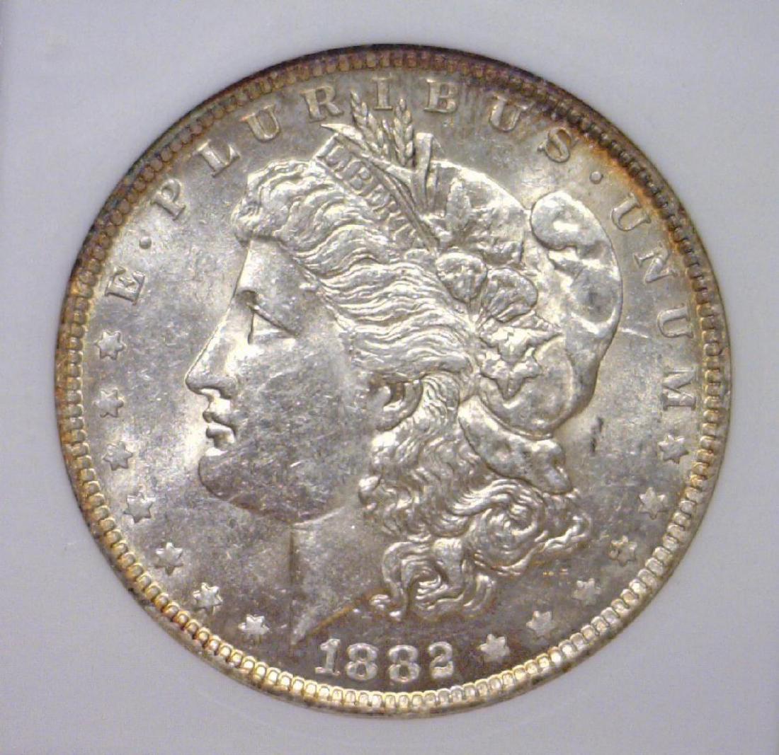 1882 O/S O over S Morgan Silver Dollar ANACS MS60 (1 of 3)