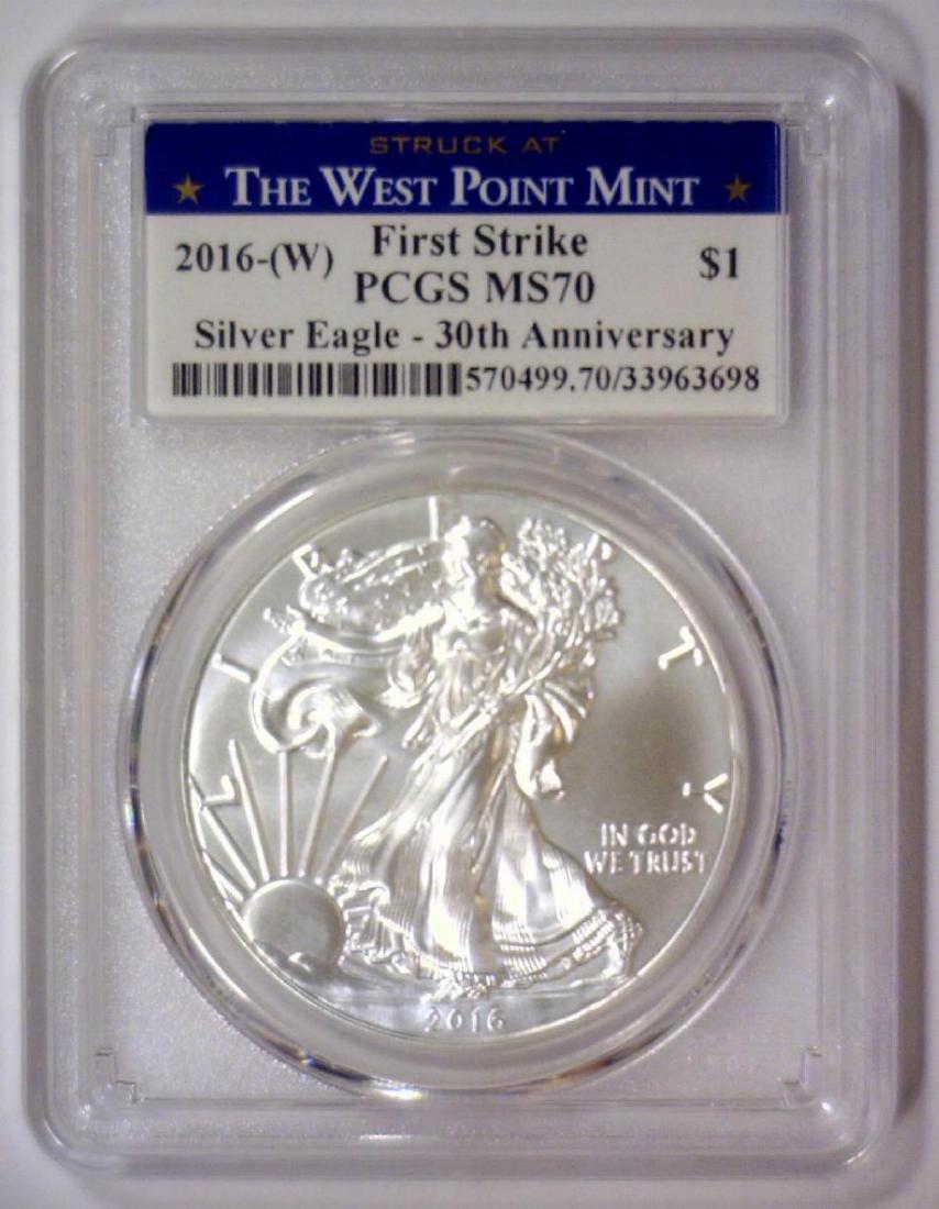 2016 (W) Silver Eagle West Point Mint PCGS MS70 (1 of 2)