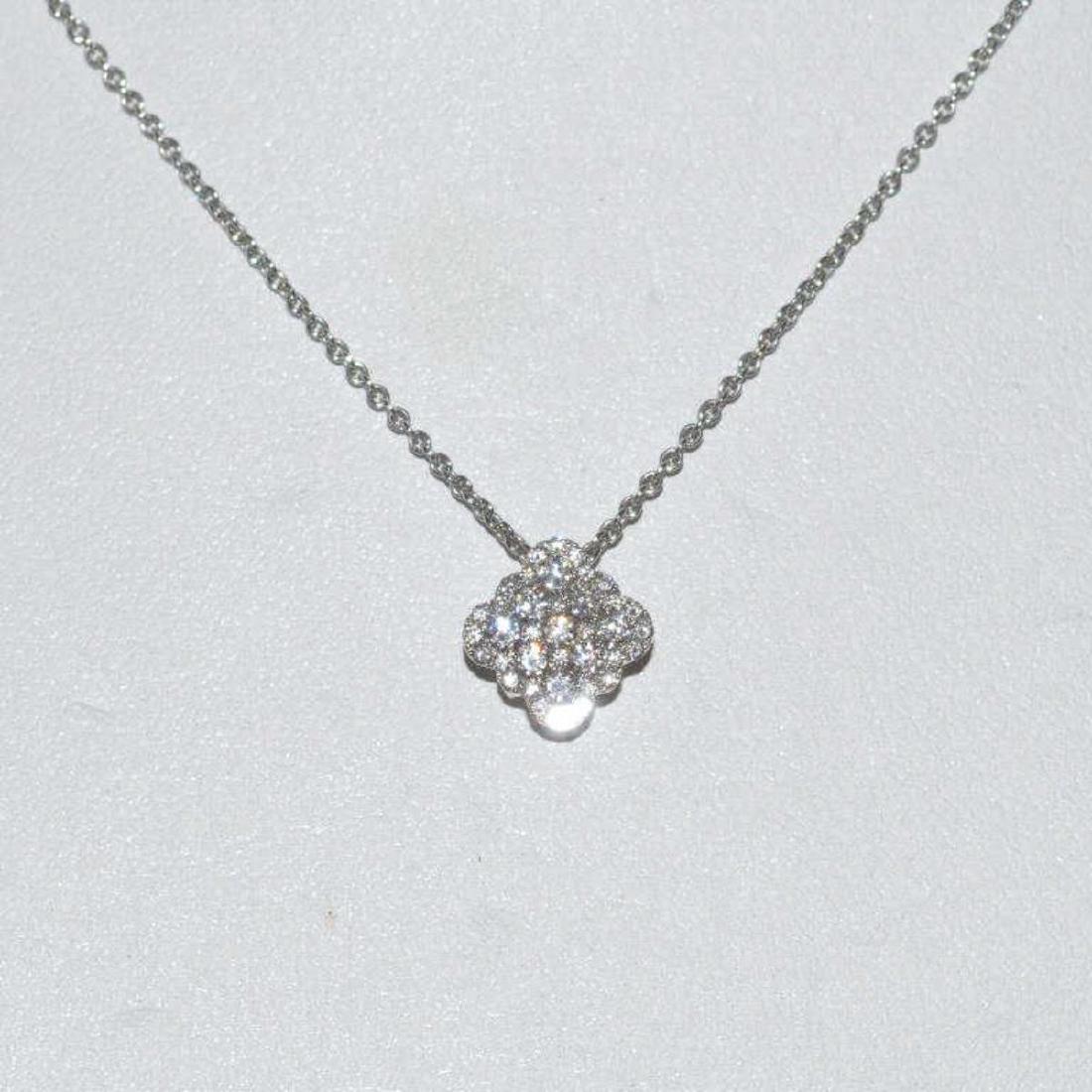 14kt white gold diamond cluster pendant (1 of 3)