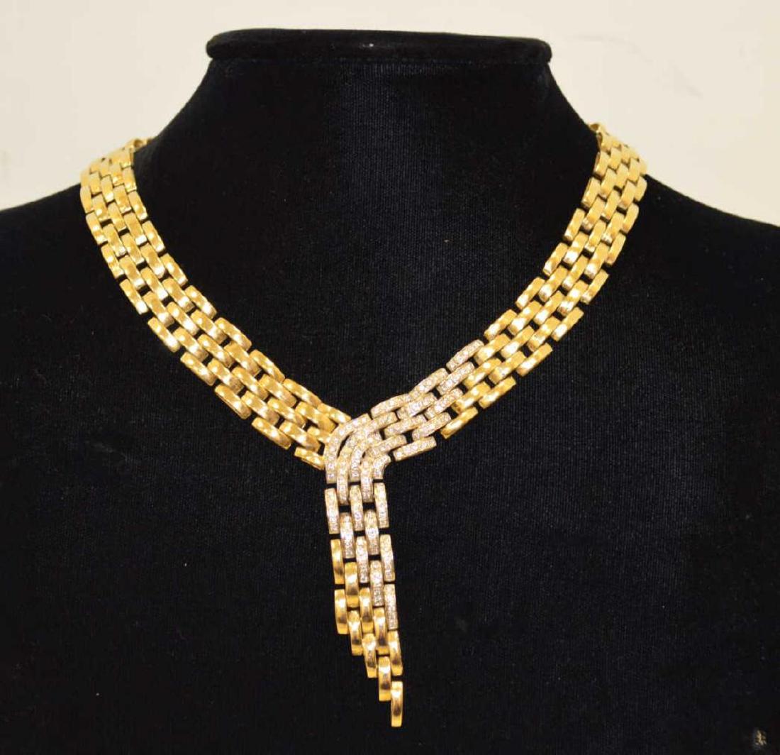 14kt yellow gold diamond collar necklace (1 of 4)