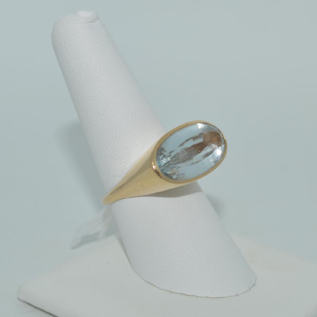 14kt yellow gold aquamarine ring (1 of 4)