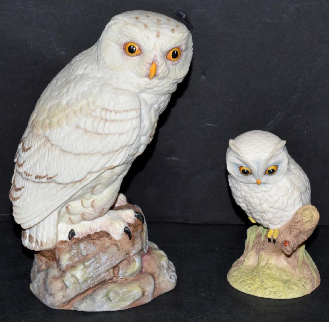 Aynsley Porcelain Snowy Owl & Baby Owl Figurines (1 of 11)
