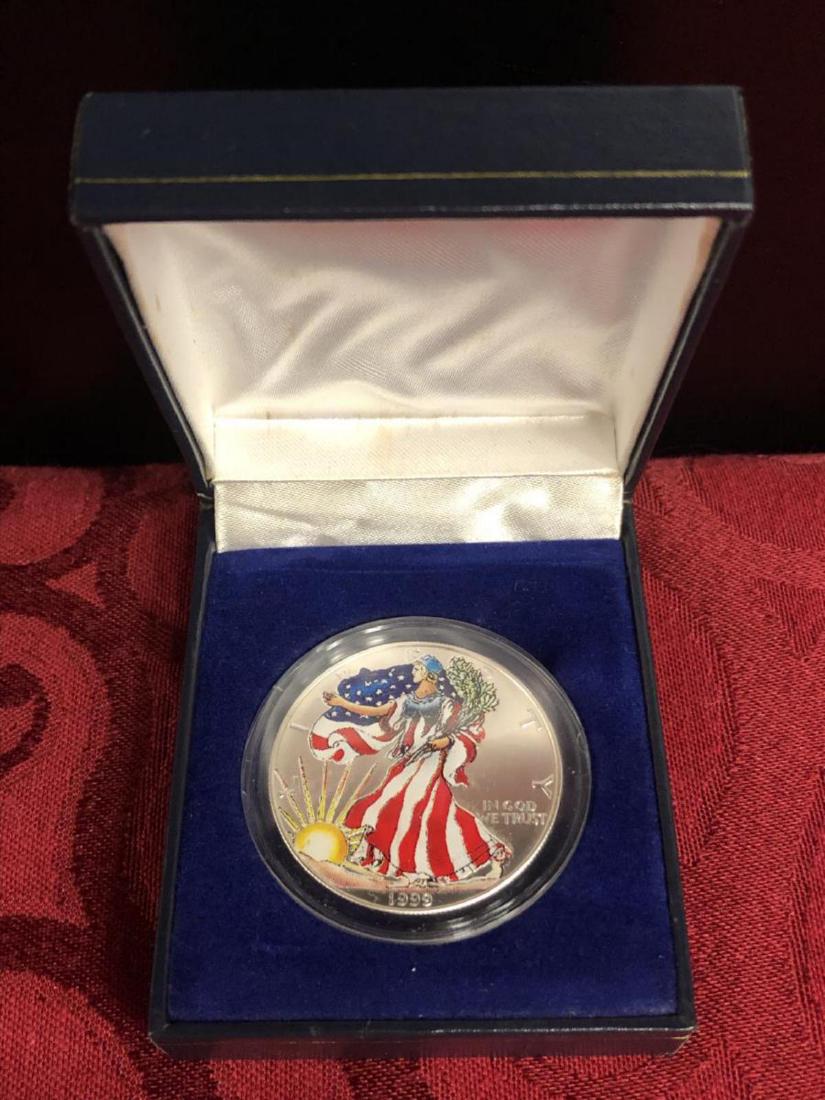 1999 Colorized American Silver Eagle in Case (1 of 3)