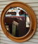 Large Ploughed Frame Beveled Edge Round Mirror - 2