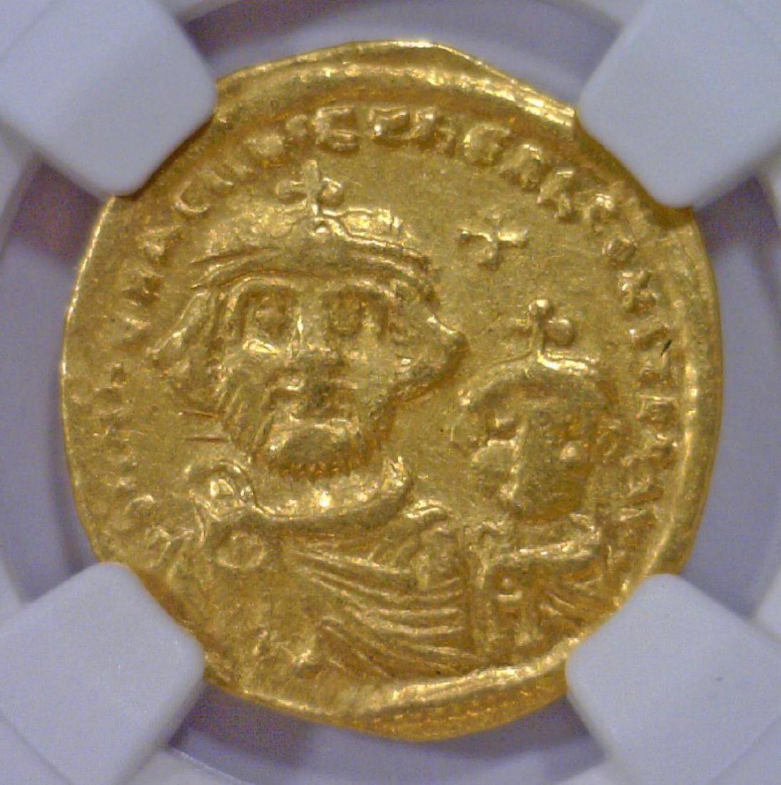 Byzantine Heraclius Constantine AV Solidus NGC (1 of 3)
