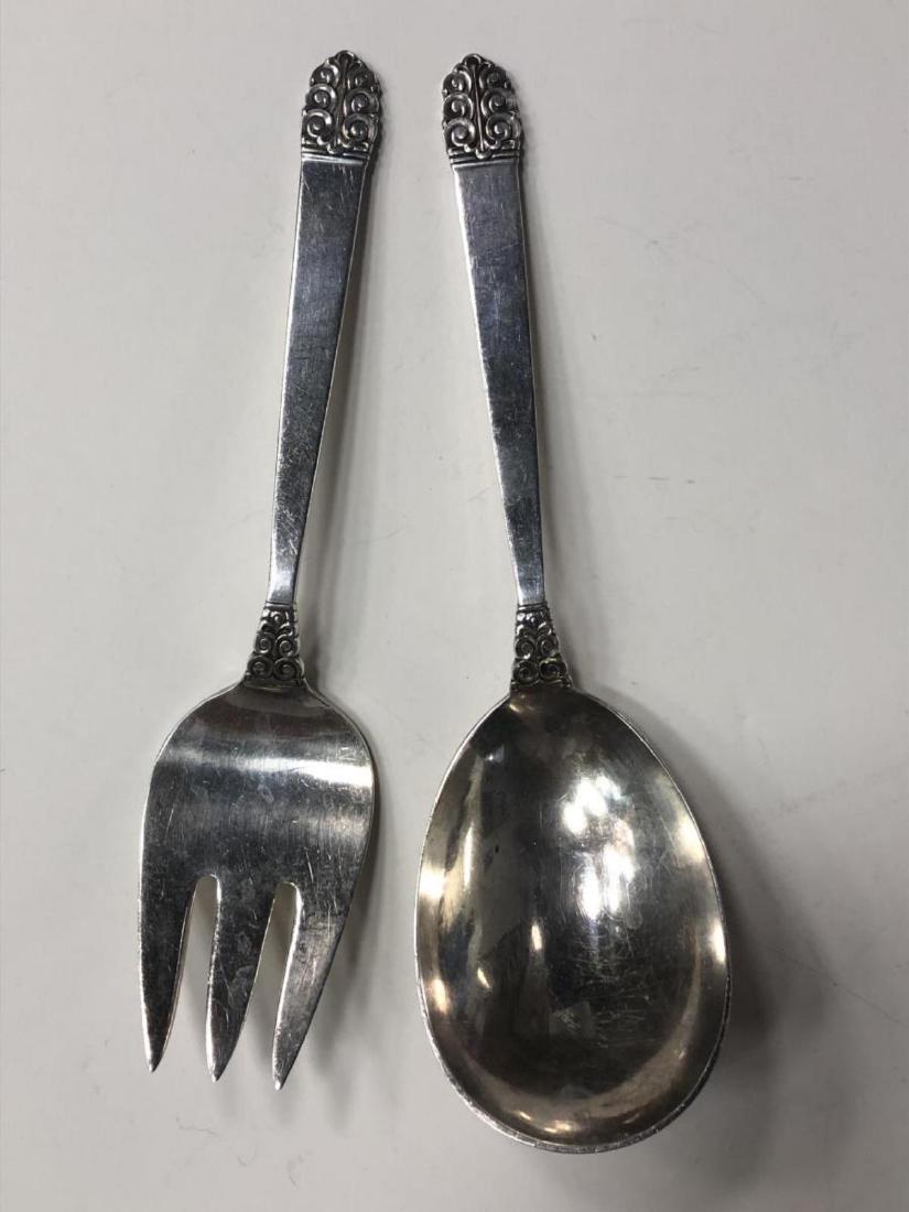 Northern Lights Sterling Salad Serving Fork Spoon (1 of 5)
