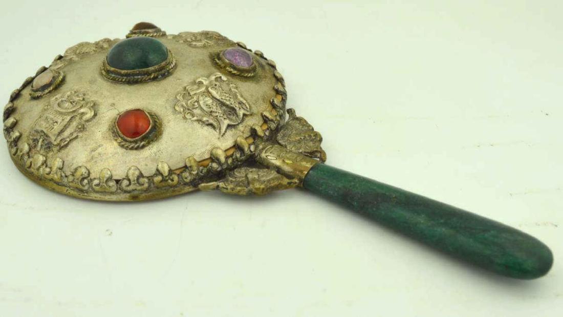 Hand Mirror with Colored Stones (1 of 2)
