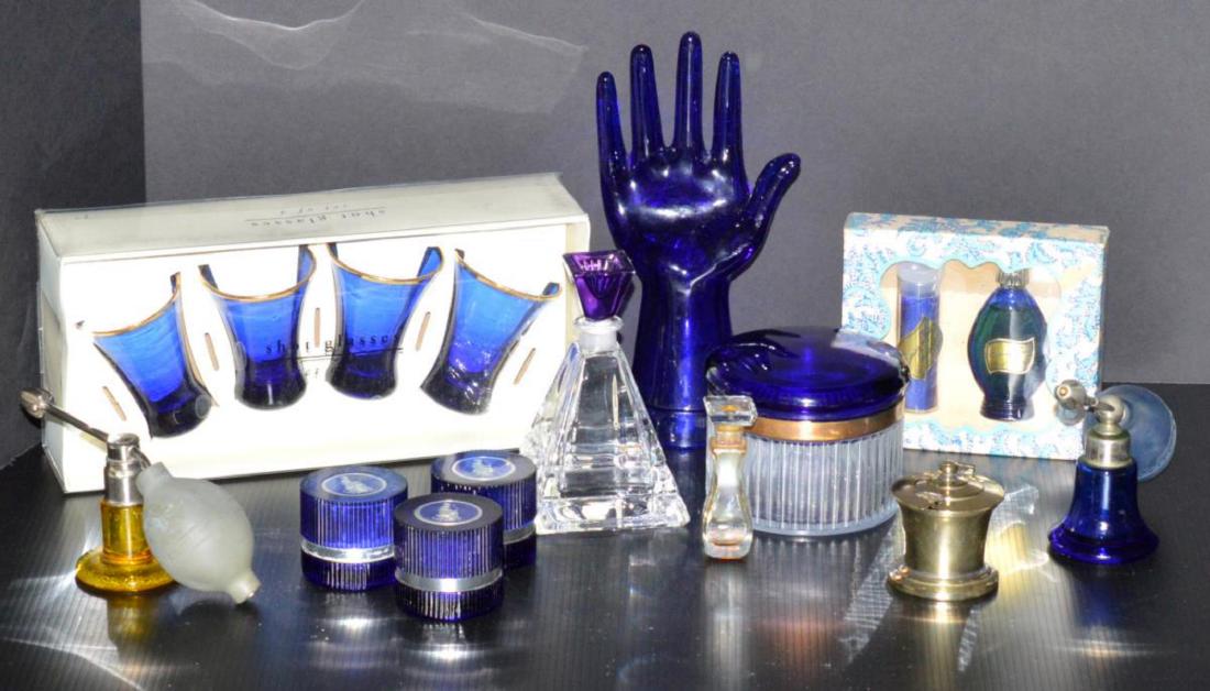 Large Lot of Misc Glass Perfume Barware (1 of 9)