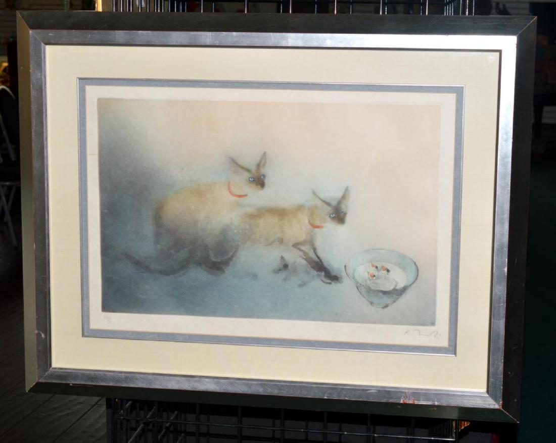 Kaiko Moti Signed Numbered Framed Colored Etching (1 of 6)