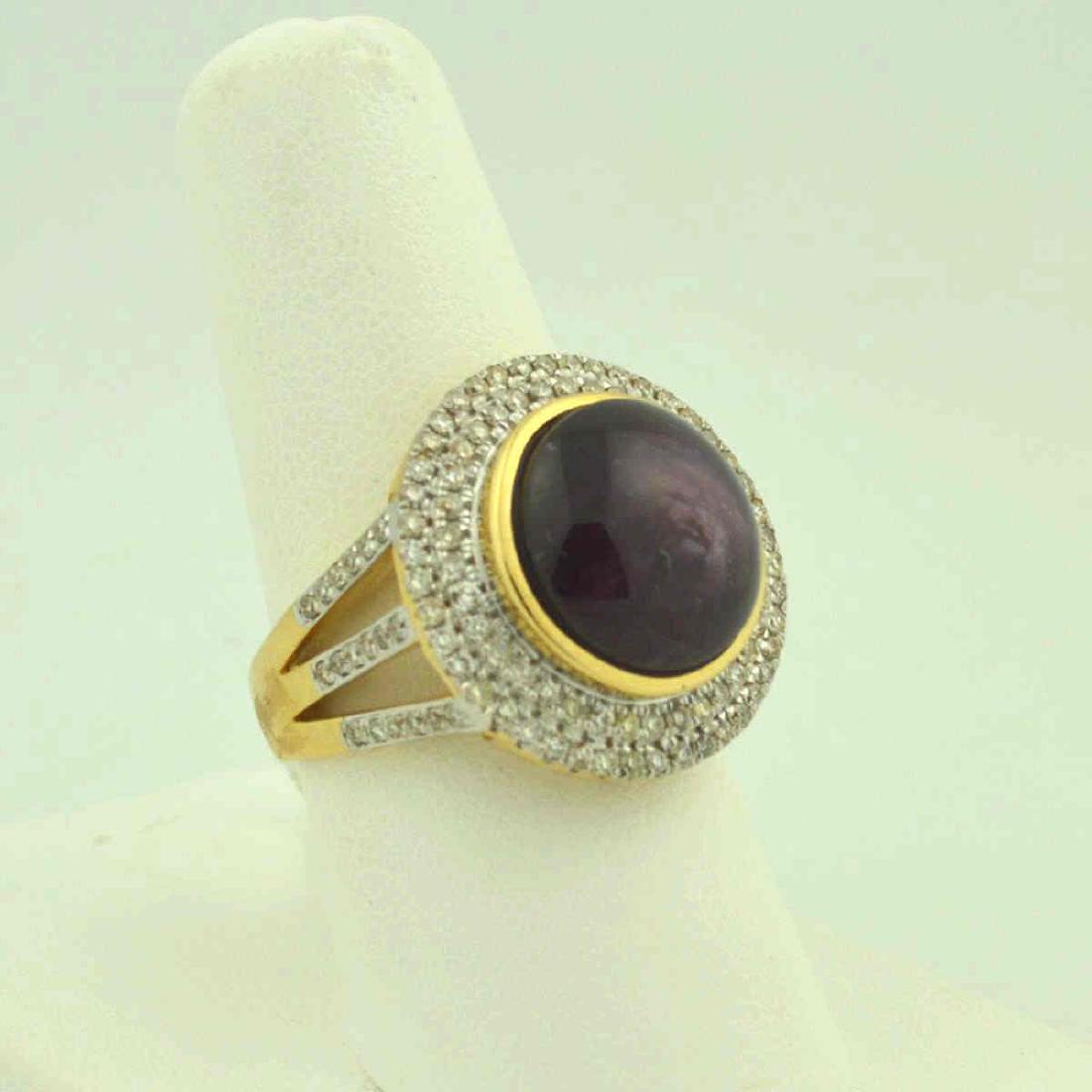 14kt yellow gold star ruby and diamond ring (1 of 6)