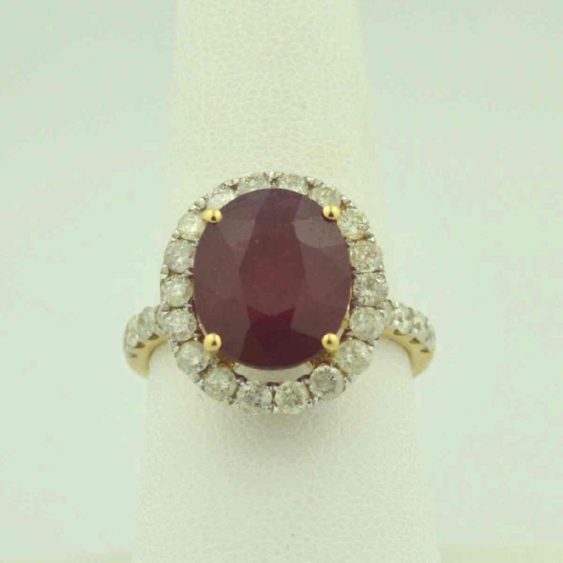 14kt yellow gold ruby and diamond ring (1 of 6)